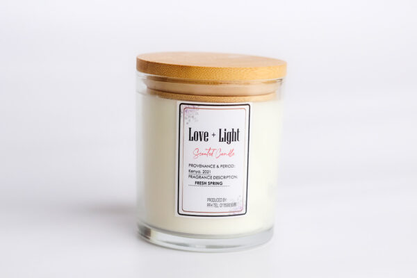 Fresh spring scented candle.